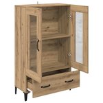 vidaXL Haut Armoire avec tiroir Chêne artisanal 70 x 31 x 115 cm