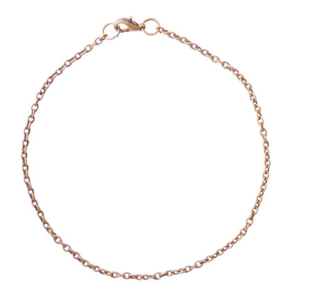 Chaîne bracelet petite maille bronze ø2mm