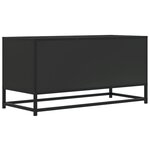 vidaXL Meuble TV noir 80x34 5x40 cm bois d'ingénierie et métal
