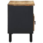 vidaXL Meuble TV noir 80x33 5x46 cm bois massif manguier brut