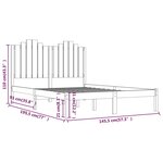 vidaXL Cadre de lit Bois de pin massif 140x190 cm