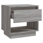 vidaXL Table de chevet Sonoma gris 45x34x44 cm bois d'ingénierie