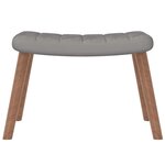vidaXL Chaise à bascule avec repose-pied Gris clair Velours