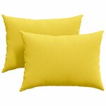 vidaXL Coussins de canapé 2 pc tissu Jaune clair 70 x 50 cm