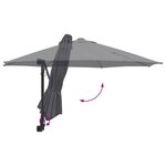 vidaXL Parasol de jardin Anthracite  Noir 248 x 248 x 148 cm