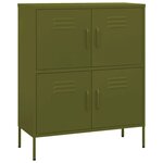 vidaXL Armoire de rangement Vert olive 80x35x101 5 cm Acier