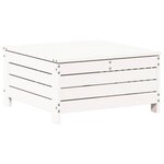 vidaXL Salon de jardin 7 Pièces Blanc Bois de pin massif