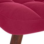 vidaXL Chaise de relaxation avec tabouret Bordeaux Velours