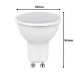 Ampoule led gu10 7w 220v dimmable - blanc chaud 2300k - 3500k - silamp