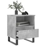 vidaXL Tables de chevet 2 Pièces gris béton 40x35x50 cm bois d’ingénierie