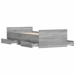 vidaXL Cadre de lit tête de lit et pied de lit sonoma gris 90x200 cm