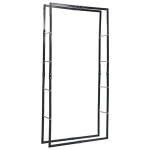 vidaXL Portant de bois de chauffage Noir 100x25x200 cm Acier