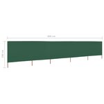 vidaXL Paravent 5 panneaux Tissu 600 x 160 cm Vert