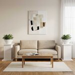 vidaXL Support de Plante 2 pc Blanc brillant 30 5 x 30 x 43 cm