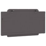 vidaXL Coussin de tête de lit gris 100 cm similicuir