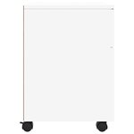 vidaXL Classeur mobile avec roues Blanc 45x38x54 cm Bois d'ingénierie
