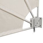 vidaXL Auvent latéral pliable de balcon Crème 210 x 210 cm