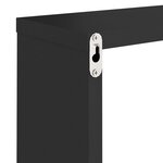vidaXL Étagères cube murales 6 Pièces noir 30x15x30 cm