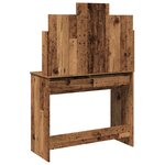 vidaXL Coiffeuse avec miroir vieux bois 96x39x142 cm