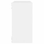 vidaXL Étagères cube murales 2 Pièces Blanc 30x15x30 cm