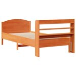 vidaXL Cadre de lit sans matelas cire marron 90x190 cm bois pin massif