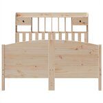 vidaXL Lit bibliothèque sans matelas 140x190 cm bois de pin massif