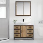 vidaXL Ensemble de mobilier de salle de bain 2 Pièces chêne artisanal