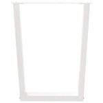 vidaXL Pieds de table à manger en forme de V  2 pièces  blanc  60 x (72-73 3) cm  acier
