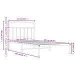 vidaXL Cadre de lit métal sans matelas et tête de lit blanc 107x203 cm