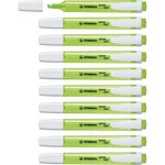 Surligneur de poche SWING COOL Pointe Biseautée 1 - 4 mm Vert x 10 STABILO