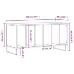 vidaXL Armoire à disques noir 100x38x48 cm bois d'ingénierie