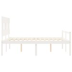 vidaXL Lit pour personne âgée sans matelas blanc 160x200cm bois massif