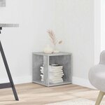 vidaXL Table d'appoint Gris béton 33x33x34 5 cm Bois d'ingénierie