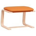 vidaXL Chaise de relaxation avec repose-pied Jaune foncé Tissu