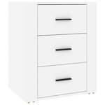 vidaXL Table de chevet Blanc 50x36x60 cm Bois d'ingénierie