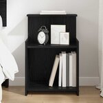 vidaXL Cabinet de chevet Chêne noir 40 x 35 x 60 cm Bois d'ingénierie
