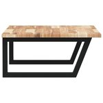 vidaXL Étagère de vasque murale acier et bois massif d'acacia