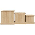 vidaXL Tables basses 3 Pièces chêne sonoma bois d'ingénierie