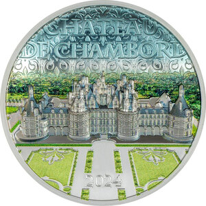 Pièce de monnaie en Argent 10 Dollars g 62.2 (2 oz) Millésime 2024 Chateau de Chambord CHATEAU DE CHAMBORD (PRÉCOMMANDE)