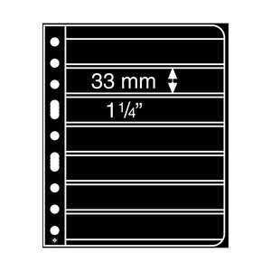 Recharges Vario Leuchtturm à 7 bandes pour timbres-poste. Fond - Noir