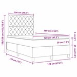 Lit à ressort vidaXL avec matelas Noir Petit Double Velours