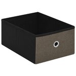 vidaXL Banc de rangement pliable Marron 76x38x38 cm Faux lin