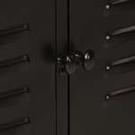 vidaXL Armoire de lavabo de salle de bain fer et bois de manguier