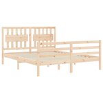 vidaXL Cadre de lit sans matelas 160x200 cm bois massif