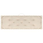 vidaXL Coussins de plancher de palette 7 Pièces Beige Coton