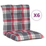 vidaXL Coussins de chaise de jardin à dossier bas lot de 6