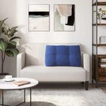 vidaXL Coussin de Dos Bleu police 80 x 24 x 50 cm Velours