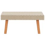 vidaXL Salon de jardin 4 Pièces avec coussins Résine tressée Beige
