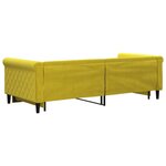 vidaXL Lit de jour avec lit gigogne jaune 90x200 cm velours