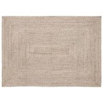 vidaXL Tapis Naturel et blanc 140 x 200 cm Jute
